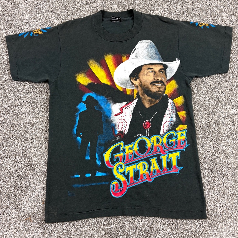 George Strait Vintage 1993 Double Sided Tour Concert TShirt Medium Single Stitch